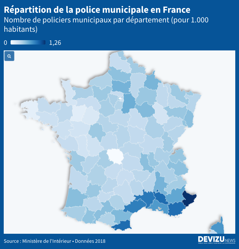 Les 15 villes où la police municipale est la plus importante  Devizu.news